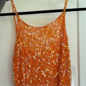 Beaded sequin sunset tank!